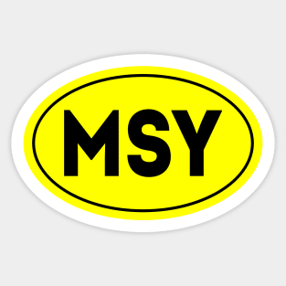 MSY Airport Code Louis Armstrong New Orleans International Airport USA Sticker